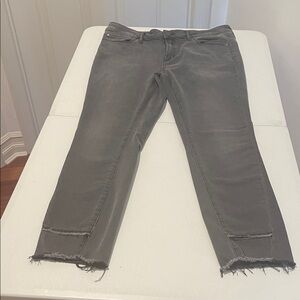 Spring Tight Light Sexy Slimming Carly Step Hem Lincoln Gray Stretch Jeans 32W